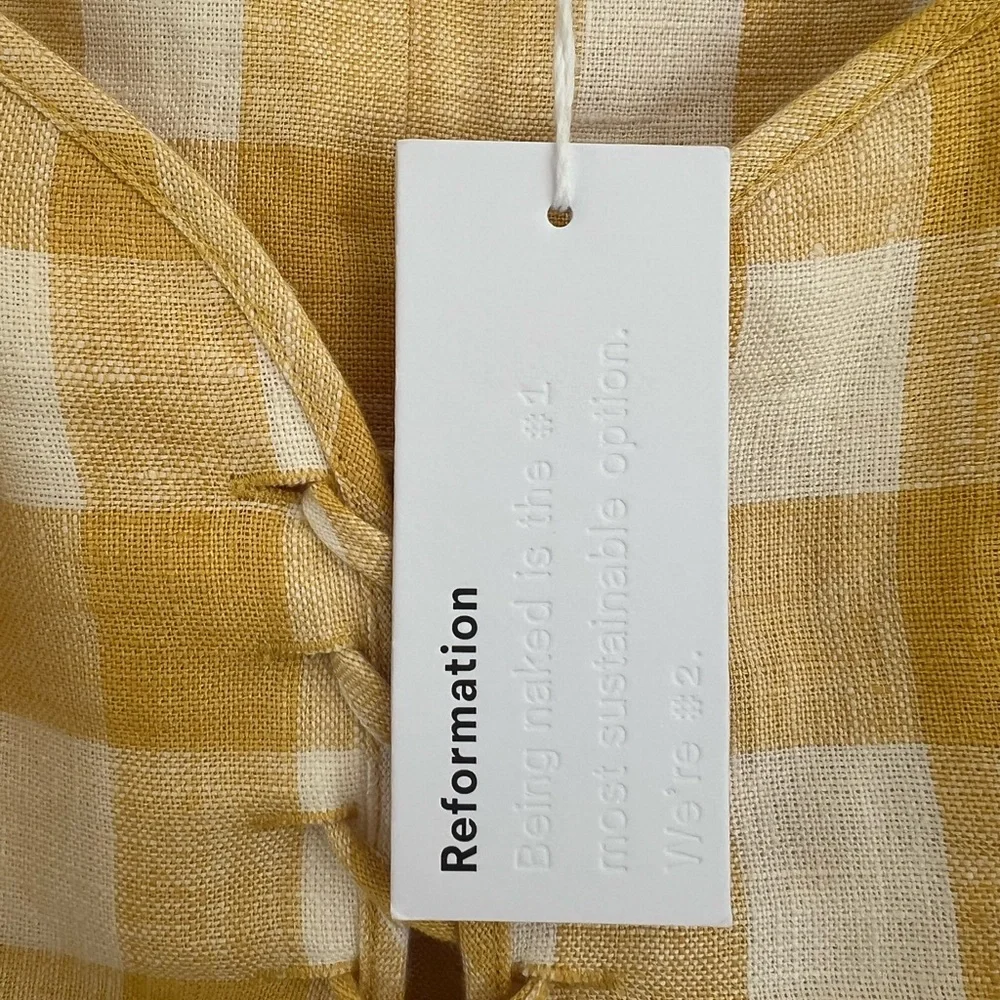 Reformation lightweight gingham